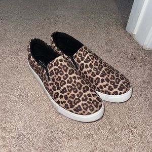 Cheetah slip ons